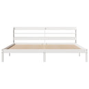 sengeramme uden madras 200x200 cm massivt fyrretræ hvid