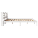 sengeramme uden madras 200x200 cm massivt fyrretræ hvid