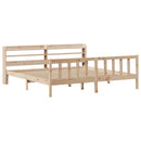 sengeramme uden madras 180x200 cm massivt fyrretræ