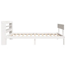 sengeramme uden madras 75x190 cm massivt fyrretræ hvid