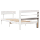 sengeramme uden madras 90x190 cm massivt fyrretræ hvid