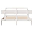 sengeramme uden madras 120x190 cm massivt fyrretræ hvid