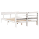sengeramme uden madras 120x190 cm massivt fyrretræ hvid