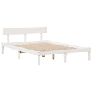 sengeramme uden madras 120x190 cm massivt fyrretræ hvid