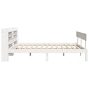 sengeramme uden madras 135x190 cm massivt fyrretræ hvid