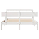 sengeramme uden madras 140x190 cm massivt fyrretræ hvid