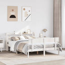 sengeramme uden madras 140x190 cm massivt fyrretræ hvid