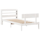 sengeramme uden madras 90x200 cm massivt fyrretræ hvid