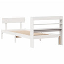 sengeramme uden madras 90x200 cm massivt fyrretræ hvid