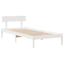 sengeramme uden madras 90x200 cm massivt fyrretræ hvid