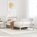 sengeramme uden madras 90x200 cm massivt fyrretræ hvid