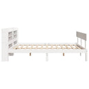 sengeramme uden madras 120x200 cm massivt fyrretræ hvid