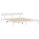 sengeramme uden madras 180x200 cm massivt fyrretræ hvid