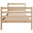 sengeramme med sengegavl 100x200 cm massivt fyrretræ