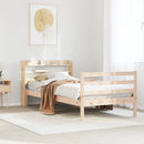 sengeramme med sengegavl 100x200 cm massivt fyrretræ