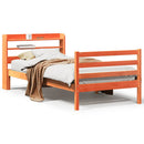 sengeramme uden madras 75x190 cm massivt fyrretræ gyldenbrun