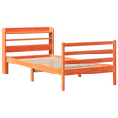 sengeramme uden madras 75x190 cm massivt fyrretræ gyldenbrun