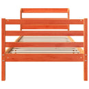 sengeramme uden madras 75x190 cm massivt fyrretræ gyldenbrun