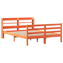 sengeramme uden madras 120x190 cm massivt fyrretræ gyldenbrun