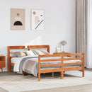 sengeramme uden madras 150x200 cm massivt fyrretræ gyldenbrun