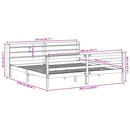 sengeramme uden madras 200x200 cm massivt fyrretræ gyldenbrun