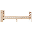 sengeramme med sengegavl 90x200 cm massivt fyrretræ