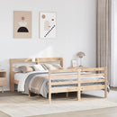 sengeramme med sengegavl 160x200 cm massivt fyrretræ
