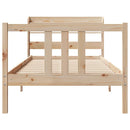 sengeramme med sengegavl 75x190 cm massivt fyrretræ