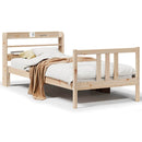 sengeramme med sengegavl 90x190 cm massivt fyrretræ