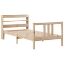sengeramme med sengegavl 90x190 cm massivt fyrretræ