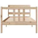 sengeramme med sengegavl 90x190 cm massivt fyrretræ