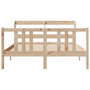 sengeramme med sengegavl 135x190 cm massivt fyrretræ hvid