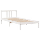 Sengeramme med hovedgærde uden madras Hvid 90x200 cm