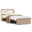 sengeramme med sengegavl 75x190 cm massivt fyrretræ