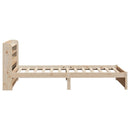 sengeramme med sengegavl 75x190 cm massivt fyrretræ