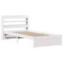 sengeramme med sengegavl 75x190 cm massivt fyrretræ hvid