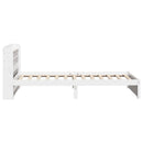 sengeramme med sengegavl 75x190 cm massivt fyrretræ hvid