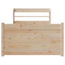 sengeramme med sengegavl 75x190 cm massivt fyrretræ