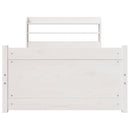Sengeramme med hovedgærde uden madras Hvid 90x190 cm