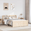 sengeramme med sengegavl 135x190 cm massivt fyrretræ hvid