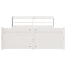 Sengeramme med hovedgærde uden madras Hvid 140x190 cm