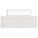 Sengeramme med hovedgærde uden madras Hvid 140x190 cm