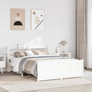 Sengeramme med hovedgærde uden madras Hvid 140x190 cm
