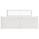 Sengeramme med hovedgærde uden madras Hvid 140x200 cm