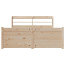 sengeramme med sengegavl 150x200 cm massivt fyrretræ