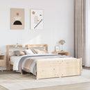 sengeramme med sengegavl 150x200 cm massivt fyrretræ