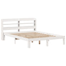 sengeramme med sengegavl 120x190 cm massivt fyrretræ hvid
