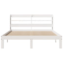 sengeramme med sengegavl 120x190 cm massivt fyrretræ hvid