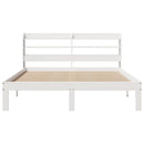 sengeramme med sengegavl135x190 cm massivt fyrretræ hvid