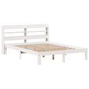 Sengeramme med hovedgærde uden madras Hvid 140x190 cm